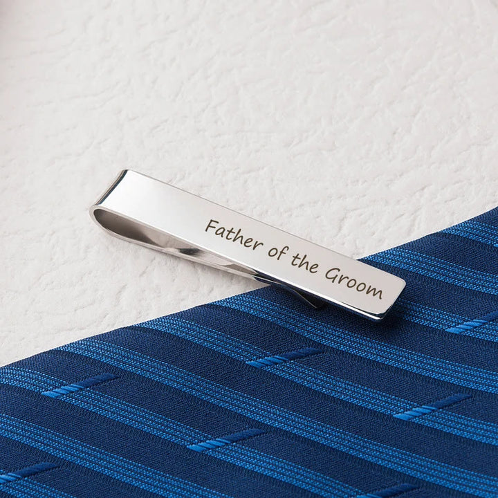 Custom Your Text Wedding Tie Bar For Neckties