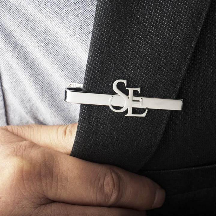 Custom Your Initial Letter Wedding Tie Bar For Neckties