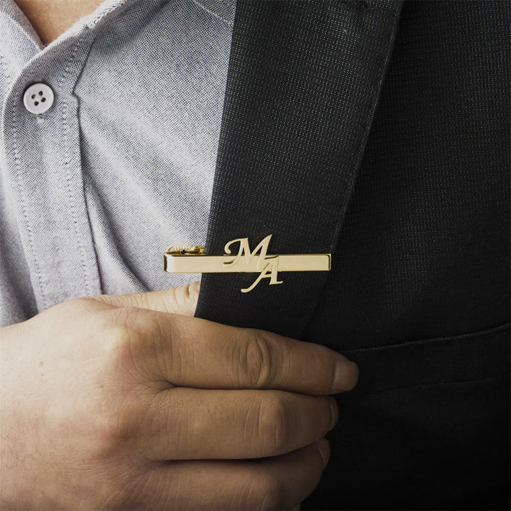 Custom Your Initial Letter Wedding Tie Bar For Neckties