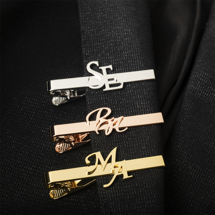 Custom Your Initial Letter Wedding Tie Bar For Neckties - image 7
