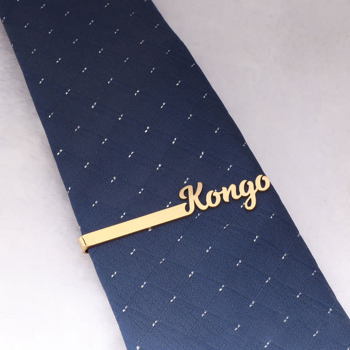 Custom Your Name Wedding Tie Bar For Suit