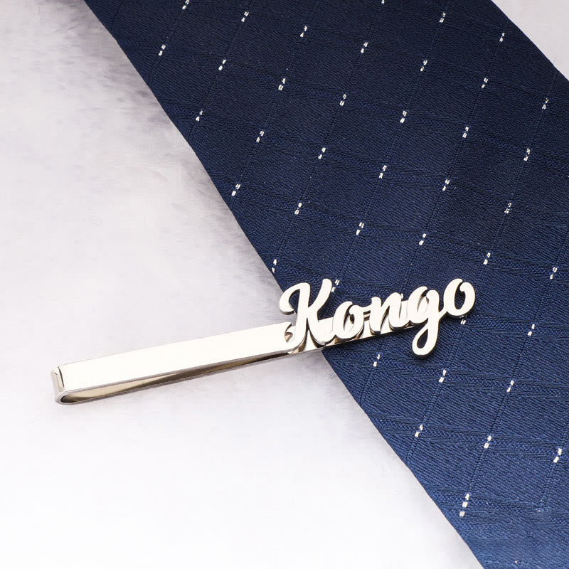 Custom Your Name Wedding Tie Bar For Suit