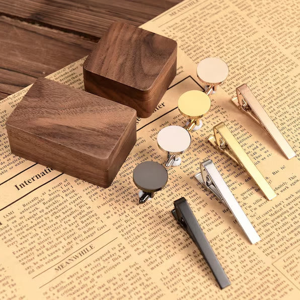 Custom Your Text Wedding Tie Bar Cufflinks For Mens Wear - image 4