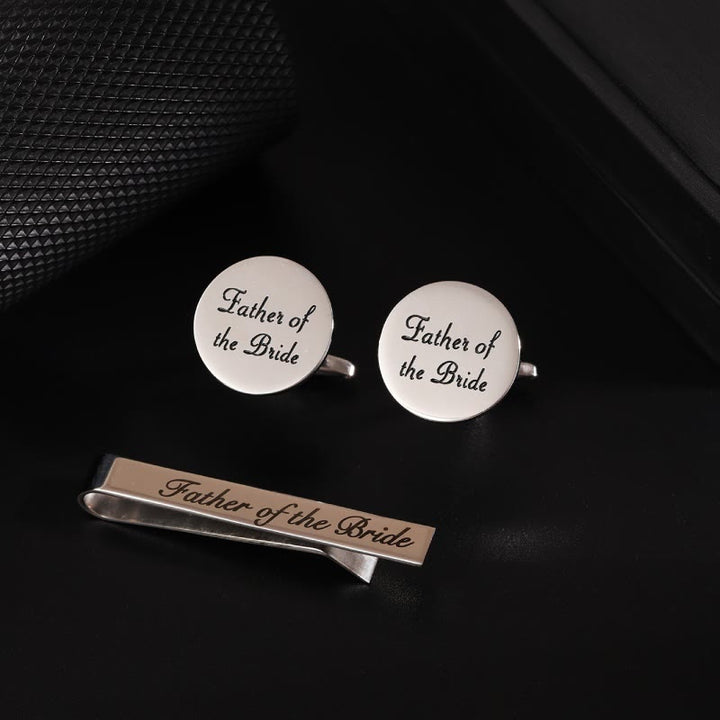 3pcs Set Groomsman Tie Clip For Wedding Suit - Father of the Bride - image 7