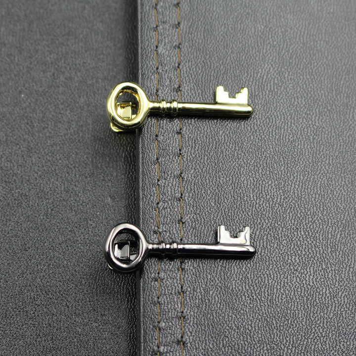 Gold Silver Key Tie Bar For Men's Wear - image 1