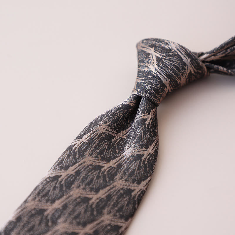 Men's Forest Branches Floral Pattern Necktie - image 3