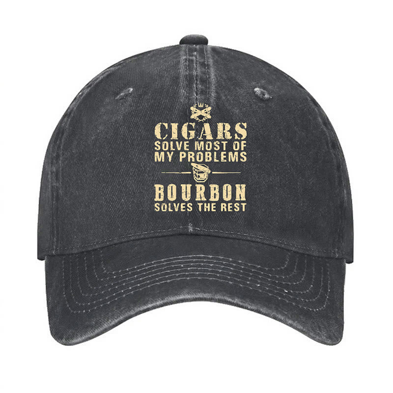 Bourbon Solve The Rest Problems Adjustable Baseball Cap