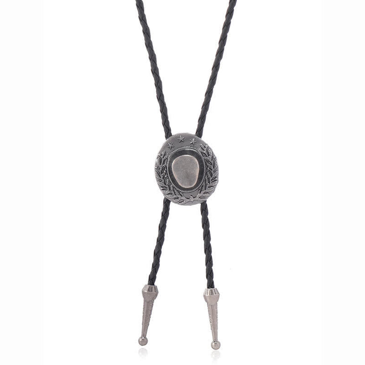 Bronze Charm Cowboy Hat Pendant Bolo Tie - image 5