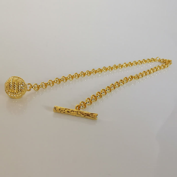 Men's Sailor Knot Lapel Chain Collar Brooch with Hanging Chain - image 5