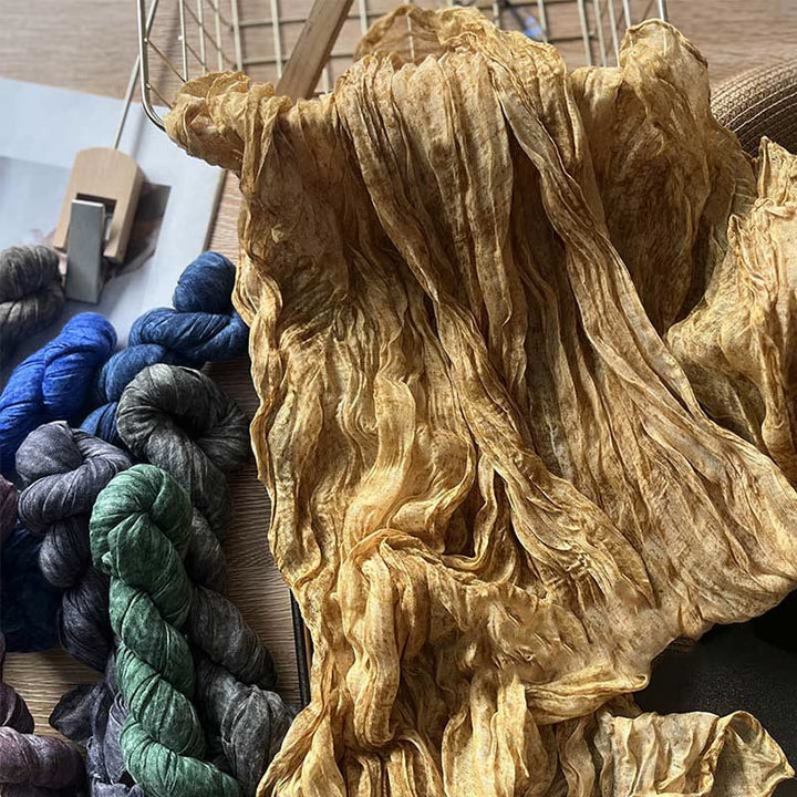 Women's Retro Tie Dye Color Thin Scarf