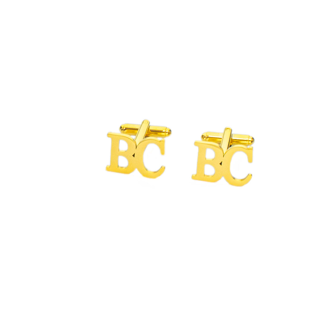 1 Pair Custom Letter Button Covers Set Suit Cufflinks