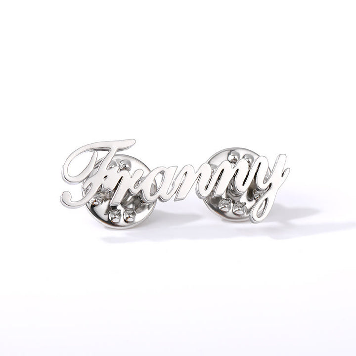 Custom Your Name Brooch Stainless Steel Suit Accessories - image 10