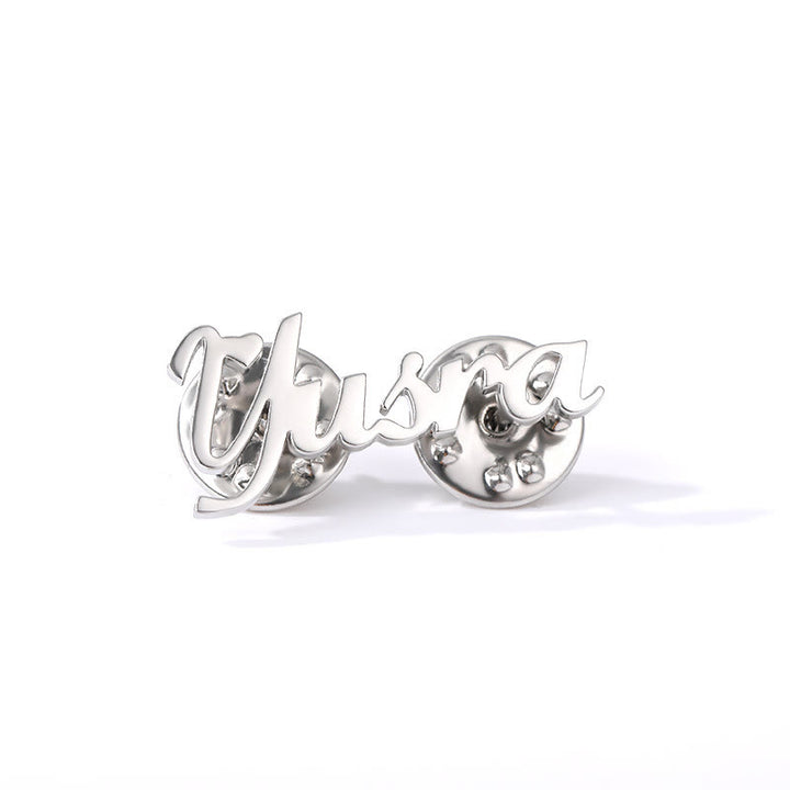 Custom Your Name Brooch Stainless Steel Suit Accessories - image 11