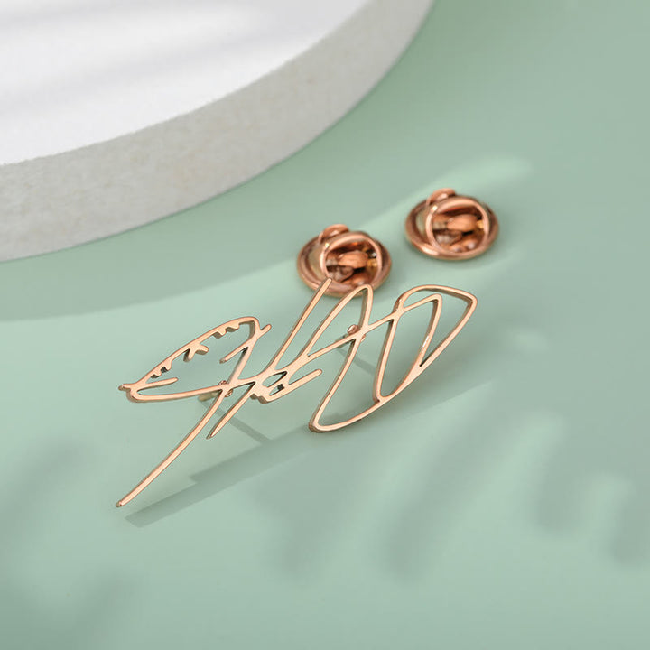 Custom Your Name Brooch Stainless Steel Suit Accessories - image 3