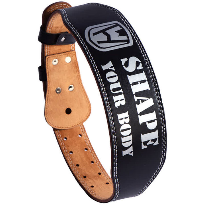 Weight Lifting Padded Lumbar Back Support Tapered Leather Belt - Narrow - L - image 0