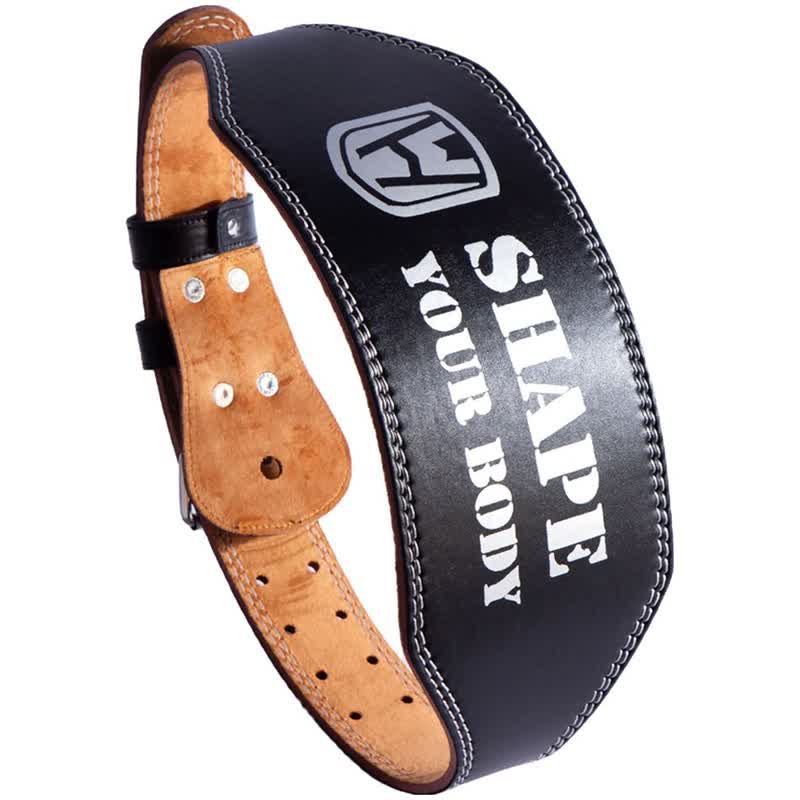 Weight Lifting Padded Lumbar Back Support Tapered Leather Belt - Wide - L - image 13