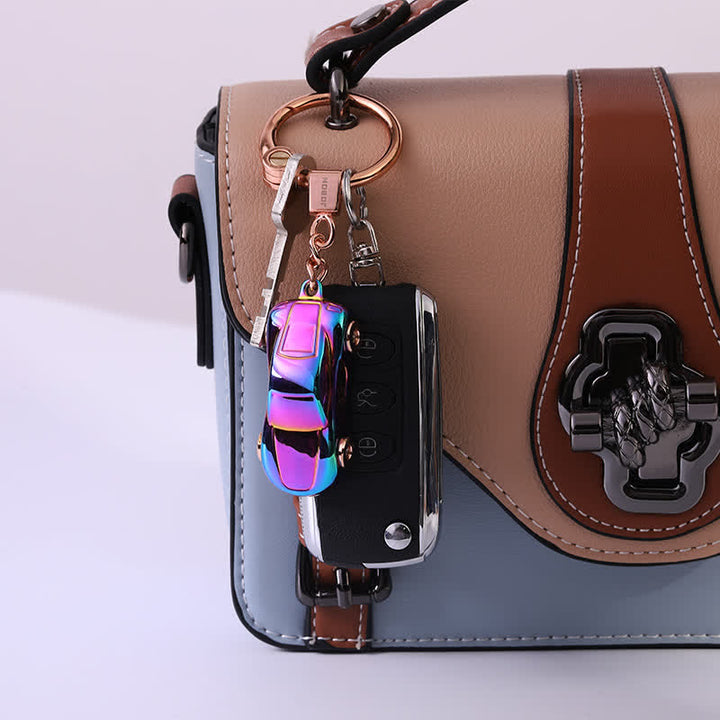 Decorative LED Light Effect Car Shape Keychain - image 5