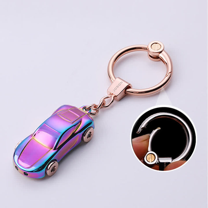 Decorative LED Light Effect Car Shape Keychain - image 4
