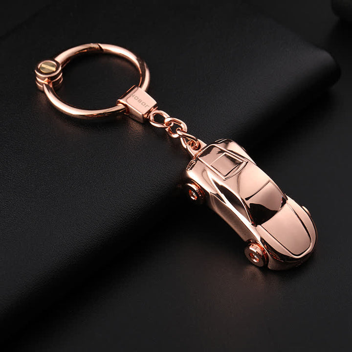 Decorative LED Light Effect Car Shape Keychain - Rose Gold - image 8