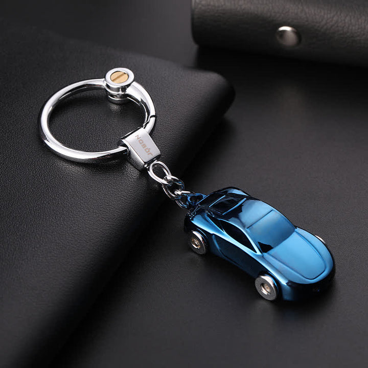 Decorative LED Light Effect Car Shape Keychain - Blue - image 9