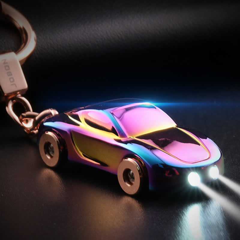 Decorative LED Light Effect Car Shape Keychain