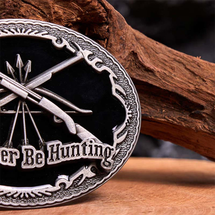 I'd Rather Be Hunting Gun DIY Buckle Leather Belt