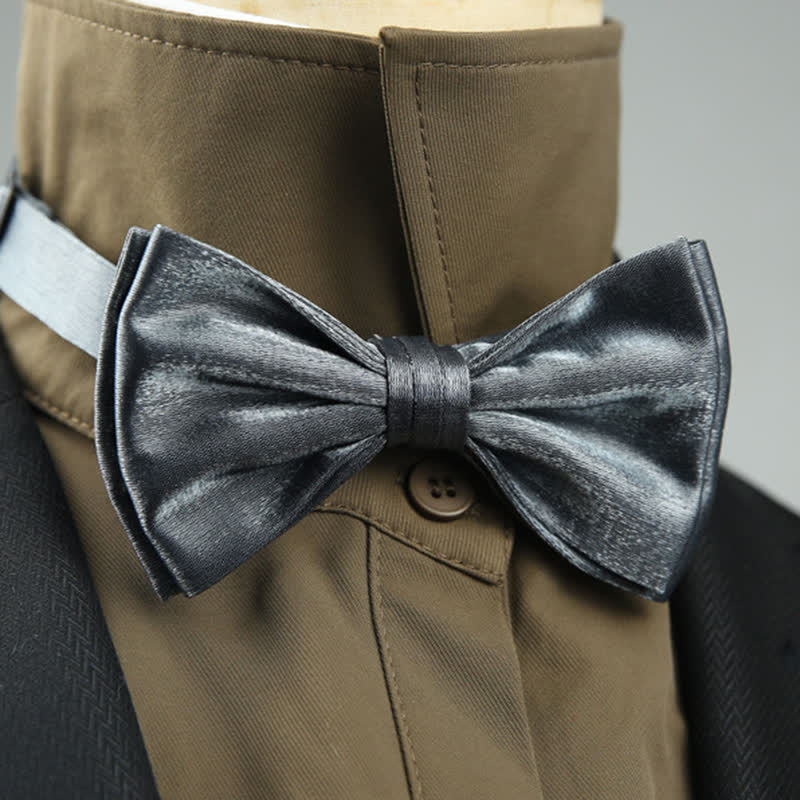 Men's Casual Candy Solid Color Double Layer Bow Tie - image 0
