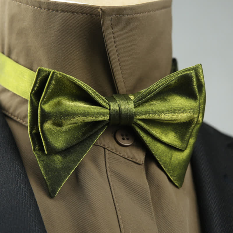 Men's Irregular Double Layer Oversized Pointed Bow Tie - image 0