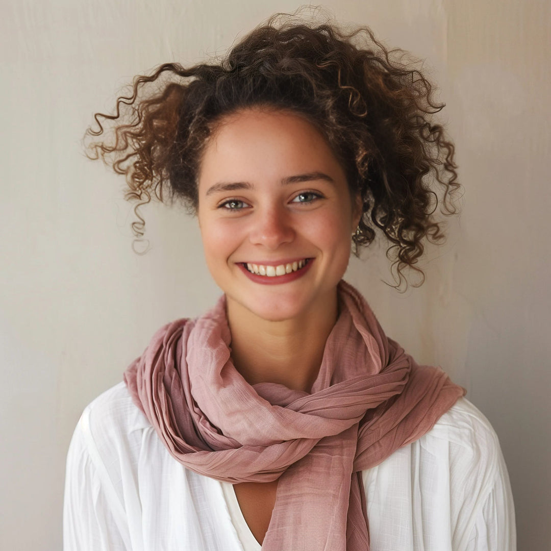 Summer Voile Solid Color Cotton Linen Thin Scarf