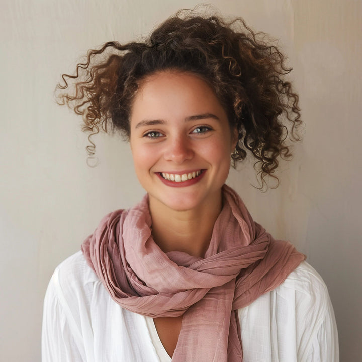 Summer Voile Solid Color Cotton Linen Thin Scarf