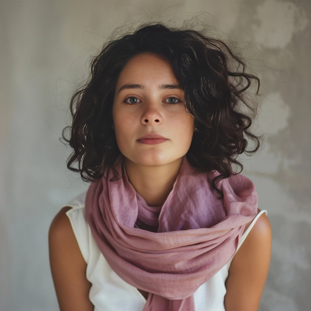 Summer Voile Solid Color Cotton Linen Thin Scarf - image 4