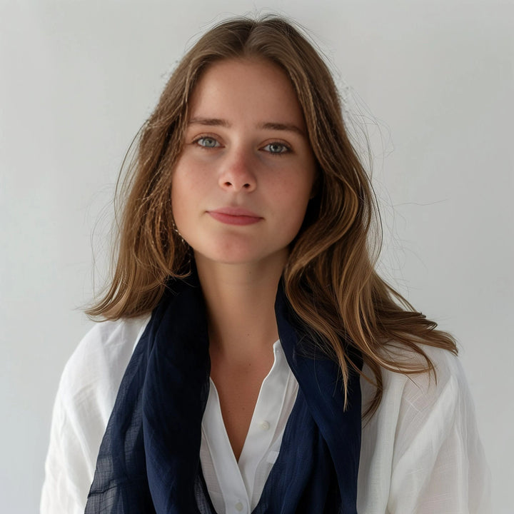 Summer Voile Solid Color Cotton Linen Thin Scarf - image 5