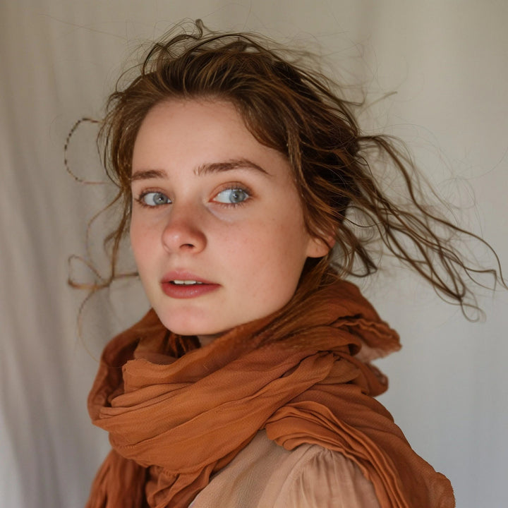 Summer Voile Solid Color Cotton Linen Thin Scarf - image 2