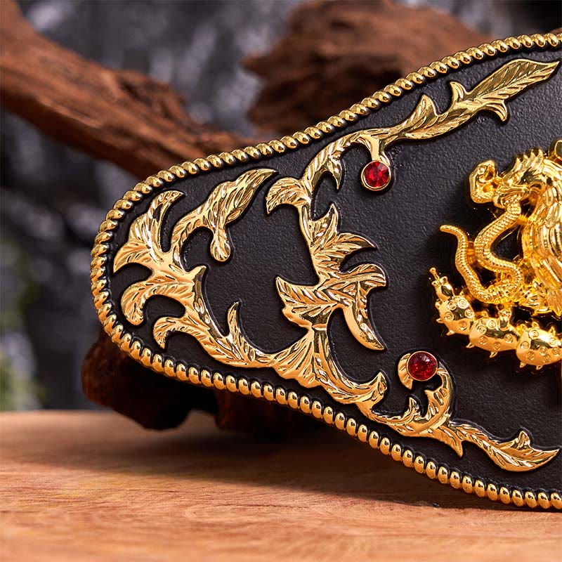 Eagle Catching Snakes DIY Buckle Leather Belt - image 4