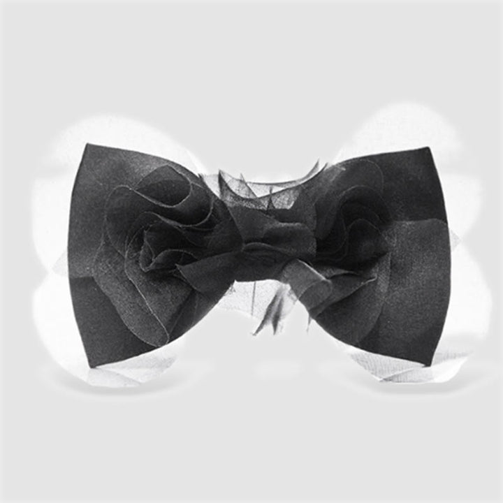 Men's Noble Classic Black Organza Bow Tie