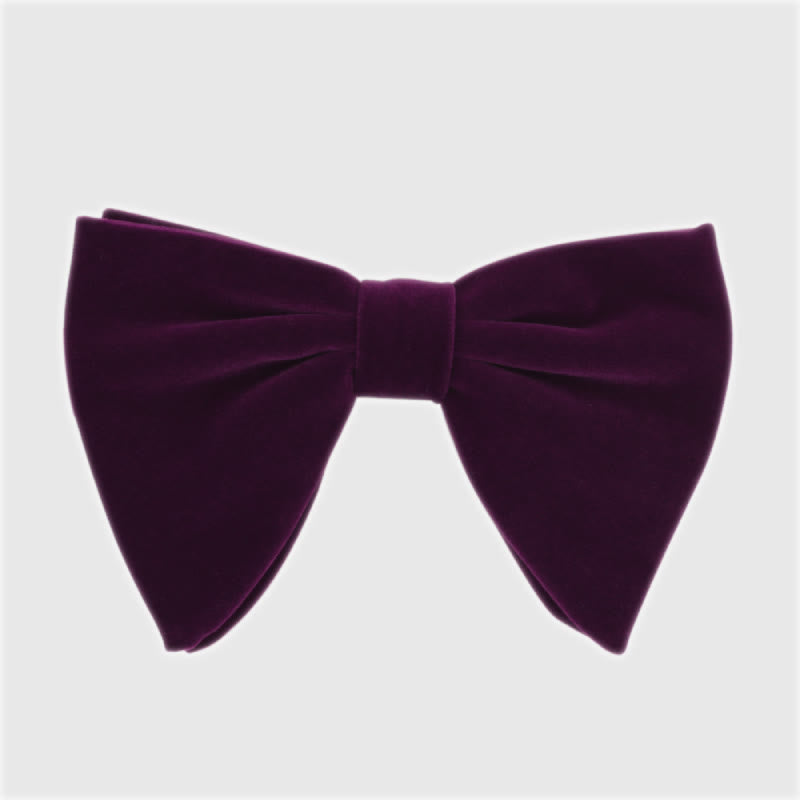 Men's Gentleman Oversize Droopy Velvet Bow Tie