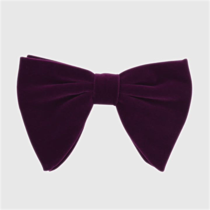 Men's Gentleman Oversize Droopy Velvet Bow Tie