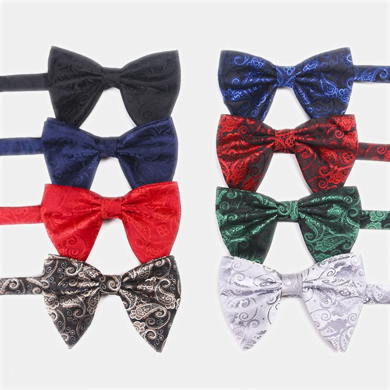Men's Paisley Oversized Pointed Tuxedo Bow Tie - image 3