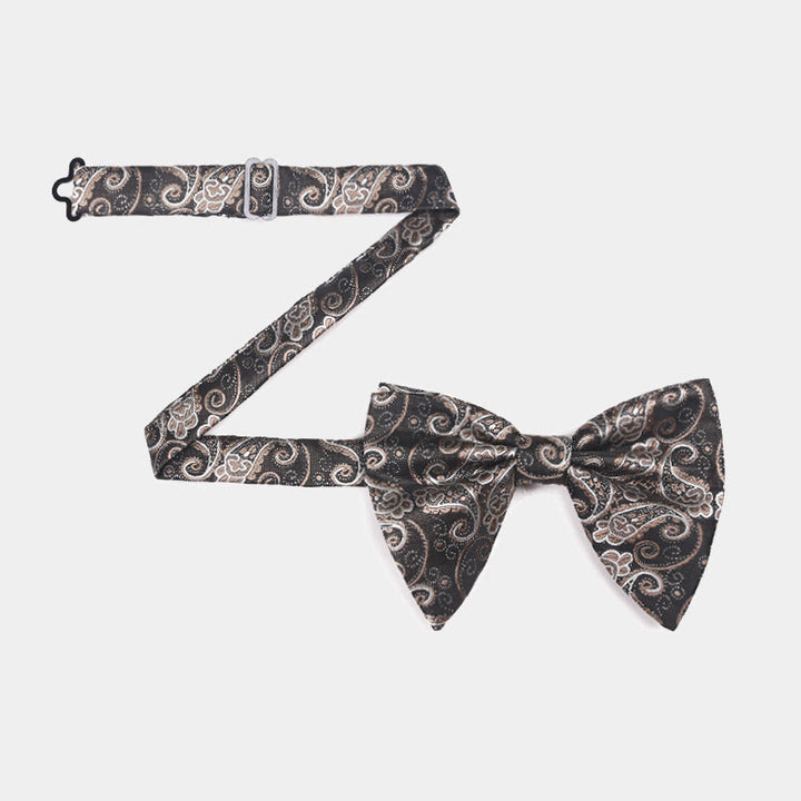 Men's Paisley Oversized Pointed Tuxedo Bow Tie - image 4