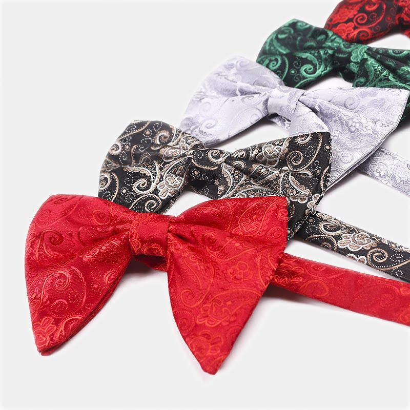 Men's Paisley Oversized Pointed Tuxedo Bow Tie - image 1