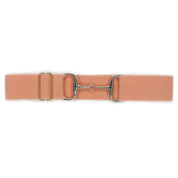 Snaffle Bit Belt Horseshoe Buckle Equestrian Elastic Belt - Brown - 34 - image 6