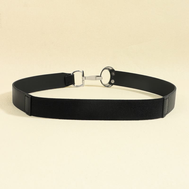 Women's Horseshoe Buckle Belt Simple Leather Belt - image 7
