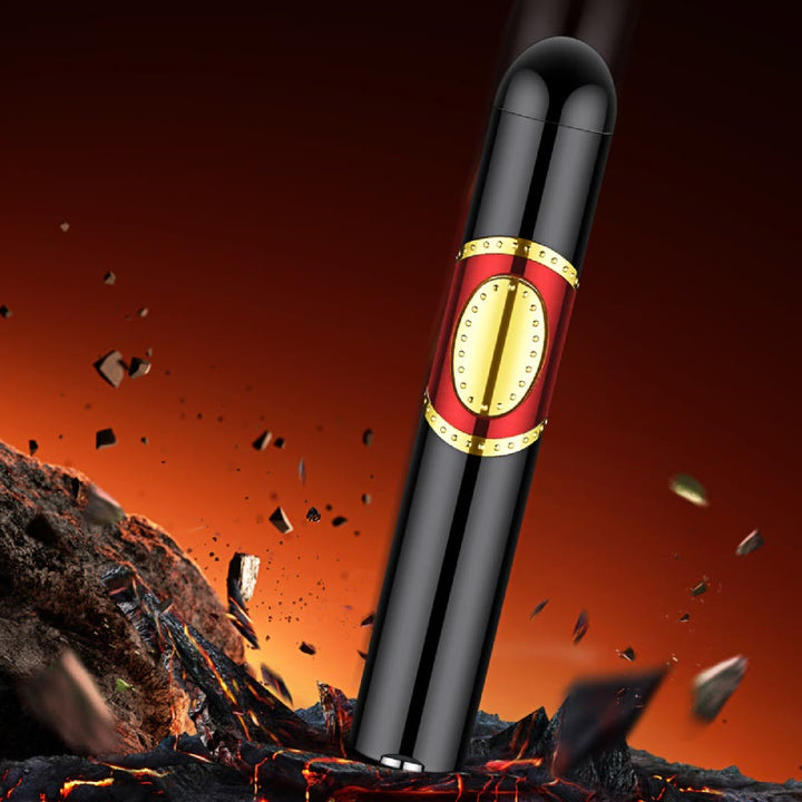 3 In 1 Triple Burner Lighter With Built-In Cigar Punch And Cigar Needle