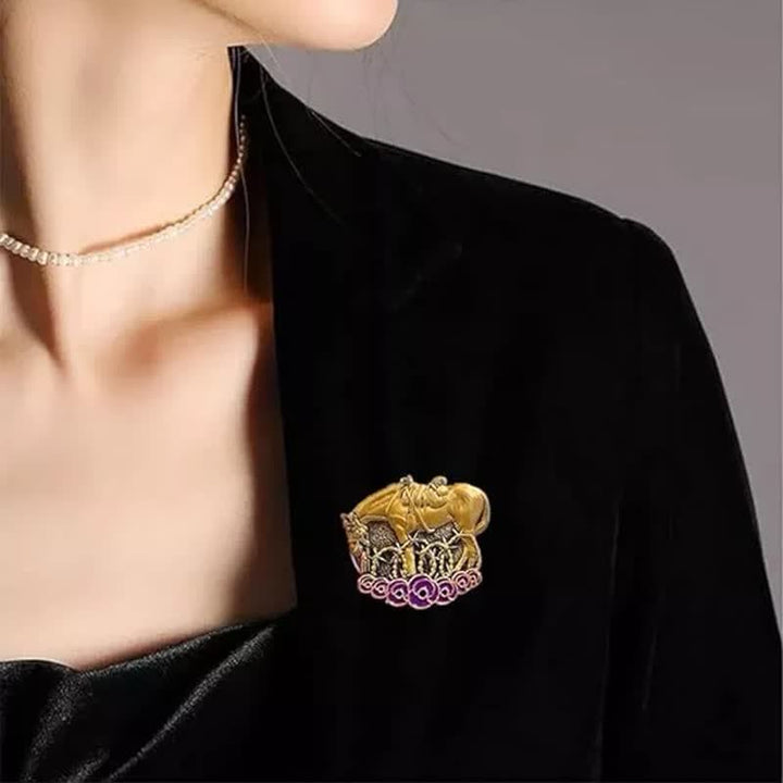 War Horse Remembered Purple Poppy Brooch - image 3