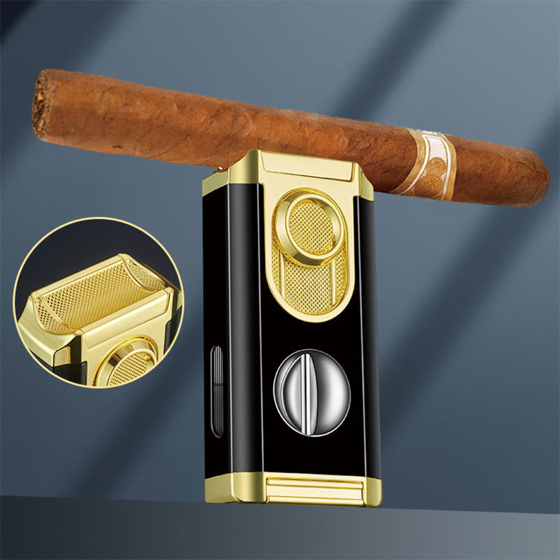 3 In 1 Triple Burner Lighter With Built-In Cigar Cutter - image 5