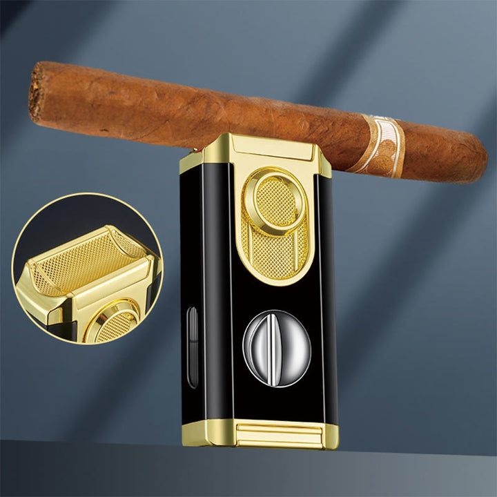 3 In 1 Triple Burner Lighter With Built-In Cigar Cutter - image 5