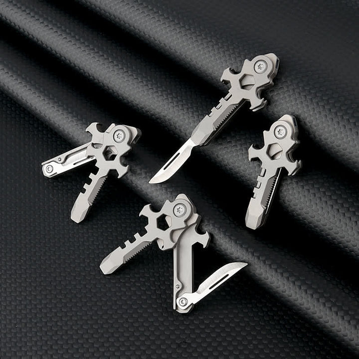 Cross Multi-functional Titanium Mini Folding Knife Keychain - image 1