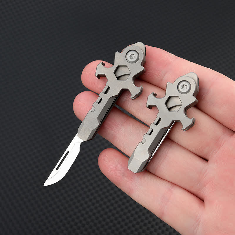 Cross Multi-functional Titanium Mini Folding Knife Keychain - image 0