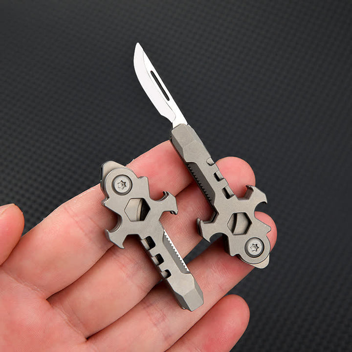 Cross Multi-functional Titanium Mini Folding Knife Keychain - image 8