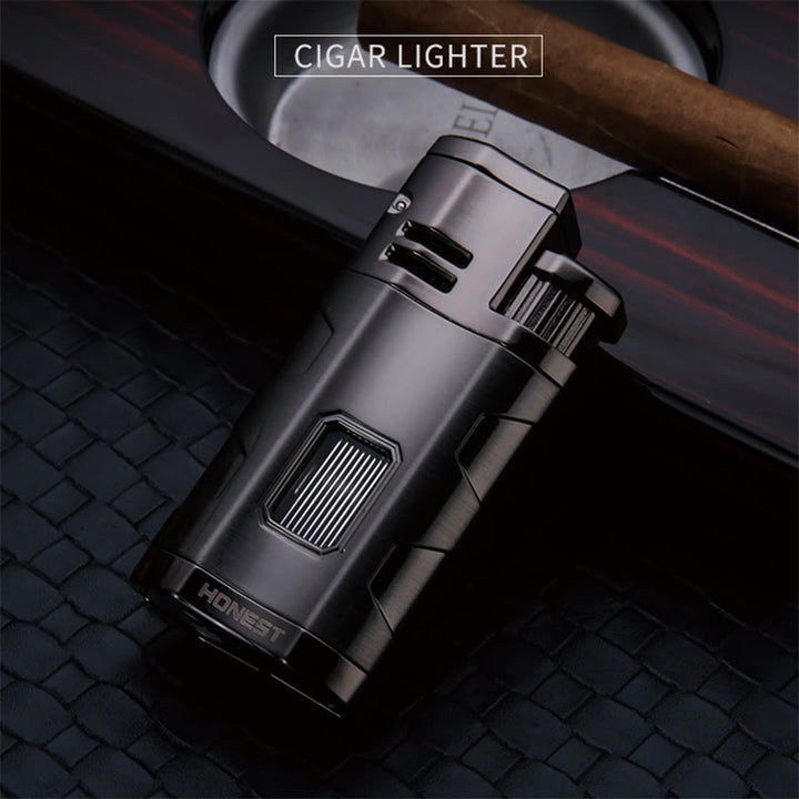 Portable Triple Burner Lighter With Cigar Cutter - image 4